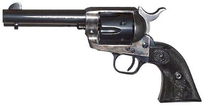 Picture of Colt Mfg P1840 Single Action Army Peacemaker 45 Colt (Lc) 6 Shot 4.75" Blued Barrel & Cylinder, Color Case Hardened Frame, Black Polymer Grip 