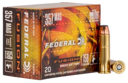 Picture of Federal F357fs1 Fusion Handgun 357 Mag 158 Gr Fusion Soft Point 20 Per Box/ 10 Case 