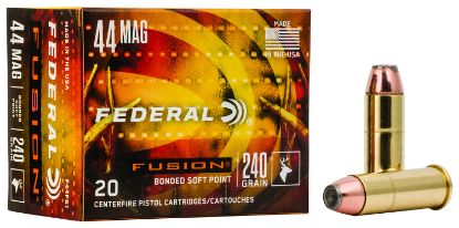 Picture of Federal F44sf1 Fusion Handgun 44 Rem Mag 240 Gr Fusion Soft Point 20 Per Box/ 10 Case 