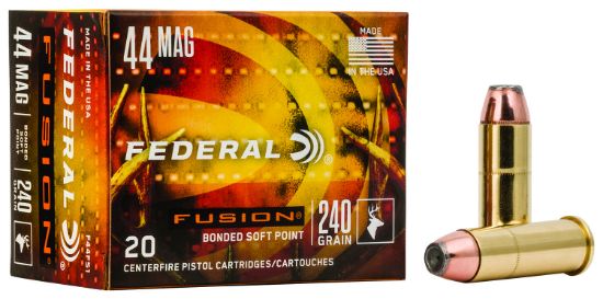 Picture of Federal F44sf1 Fusion Handgun 44 Rem Mag 240 Gr Fusion Soft Point 20 Per Box/ 10 Case 