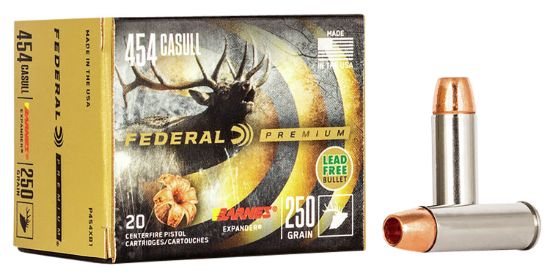 Picture of Federal P454xb1 Premium 454 Casull 250 Gr Barnes Expander Brx 20 Per Box/ 10 Case 