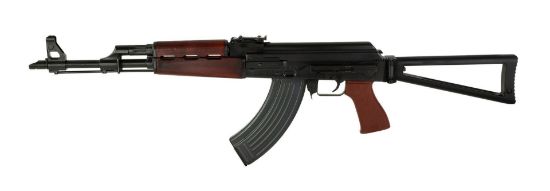 Picture of Zastava Zpapm70 Semi-Auto 7.62X39mm Ak47 Rifle Blood Red Handguard Triangle Folding Stock