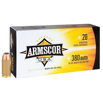 Picture of Armscor Fac3803n Usa 380 Acp 95 Gr Jacketed Hollow Point 20 Per Box/ 25 Case 