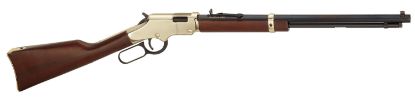 Picture of Henry H004v Golden Boy 17 Hmr 12+1 20" Octagon Barrel Brasslite American Walnut Right Hand 