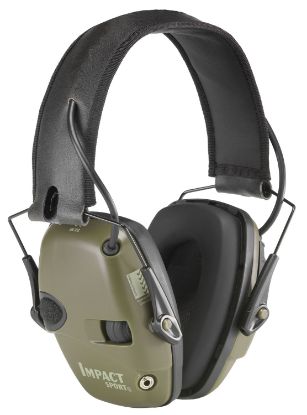 Picture of Howard Leight R01526 Impact Sport Electronic Muff 22 Db Over The Head Green/Black Adult 