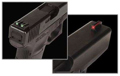 Picture of Truglo Tg131g1 Fiber-Optic Low Red Fiber Optic Front/Green Fiber Optic Rear/Black Nitride Fortress Frame, Compatible W/Most Glock Except Mos, Front Post/Rear Dovetail Mount 