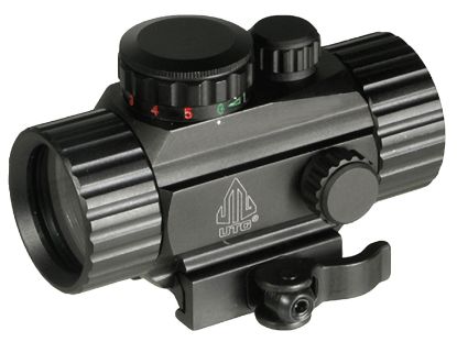 Picture of Utg Scprg40cdq Utg 3.8" Ita Red/Green Circle Dot Sight Black Anodized Hardcoat 1X 38Mm 4 Moa/62 Moa Red/Green Dual Illuminated Circle Dot 