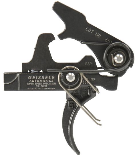 Picture of Geissele Automatics 05400 Ssp Single-Stage Curved Trigger With 3-3.75 Lbs Draw Weight & Black Oxide Finish For Ar-Platform 