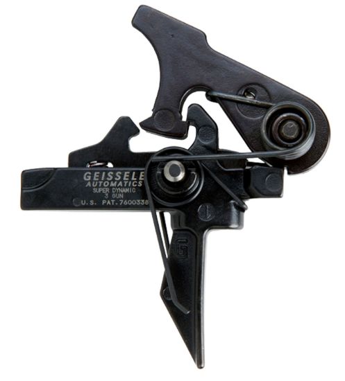 Picture of Geissele Automatics 05166 Sd 3 Gun Flat Trigger With 4.50-5.50 Lbs Draw Weight & Black Oxide Finish For Ar-15/Ar-10 