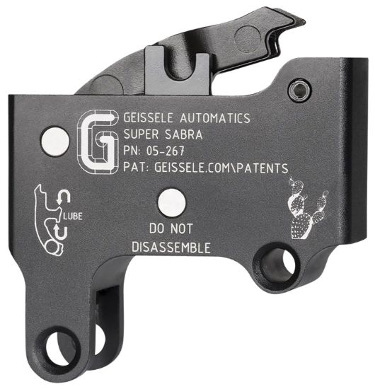 Picture of Geissele Automatics 05267 Super Sabra Trigger Pack Two-Stage Curved Trigger With 5.50-7.50 Lbs Draw Weight & Black Oxide Finish For Iwi Tavor, X95 