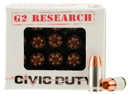 Picture of G2 Research G00621 Civic Duty 380 Acp 64 Gr Copper Expansion Projectile 20 Per Box/ 25 Case 