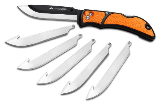 Picture of Outdoor Edge Rlb30c Razorlite 3.50" Folding Drop Point Tanto Plain 420J2 Ss Blade Black/Orange Polymer Handle 