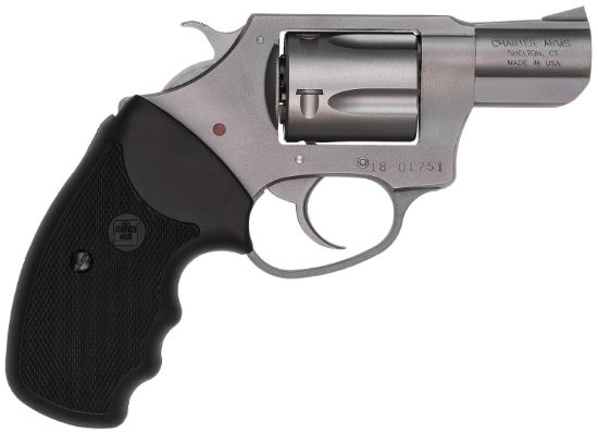 Picture of Charter Arms 73820 Undercover Small 38 Special, 5 Shot 2" Matte Stainless Steel Barrel & Cylinder, Aluminum Frame W/Black Finger Grooved Rubber Grip, Exposed Hammer 