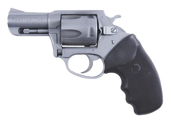 Picture of Charter Arms 74420 Bulldog Large 44 Special, 5 Shot 2.50" Matte Stainless Steel Barrel, Cylinder & Frame W/Black Finger Grooved Rubber Grip 