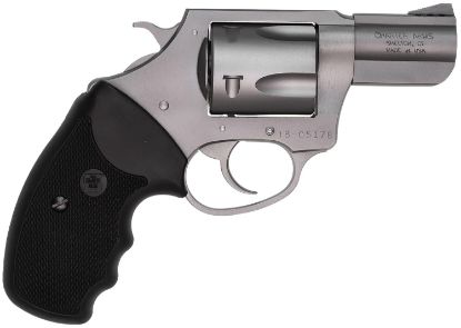 Picture of Charter Arms 73520 Mag Pug Large 357 Mag, 5 Shot 2.20" Matte Stainless Steel Ported Barrel, Matte Stainless Steel Cylinder & Frame W/Black Finger Grooved Rubber Grip 