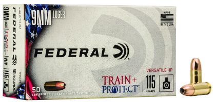 Picture of Federal Tp9vhp1 Train + Protect 9Mm Luger 115 Gr Versatile Hollow Point 50 Per Box/ 10 Case 