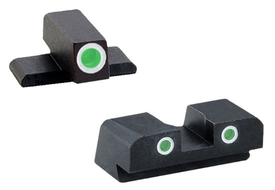 Picture of Ameriglo Xd191 Classic Tritium Sight Set For Springfield Armory Xd Black | Green Tritium With White Outline Front And Rear 