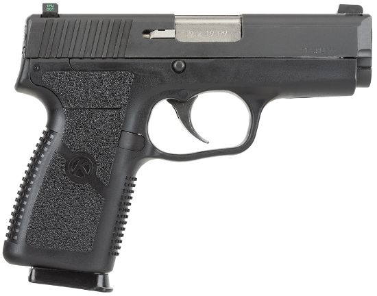 Picture of Kahr Arms Kp9094n P *Ca Compliant 9Mm Luger Caliber With 3.60" Barrel, 7+1 Capacity, Black Finish Frame, Serrated Matte Black Stainless Steel Slide, Polymer Grip & Truglo Night Sigts 