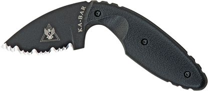 Picture of Ka-Bar 1481 Tdi Law Enforcement 2.31" Fixed Drop Point Serrated Black Aus-8A Ss Blade, Black Zytel Handle, Includes Belt Clip 