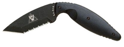 Picture of Ka-Bar 1485 Tdi Law Enforcement Large 3.69" Fixed Tanto Part Serrated Black Aus-8A Ss Blade, Black Zytel Handle, Includes Belt Clip/Sheath 