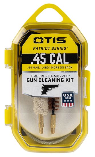 Picture of Otis Fg70145 Patriot Cleaning Kit 45 Cal Pistol/ 15 Pieces Yellow Plastic Box Case 