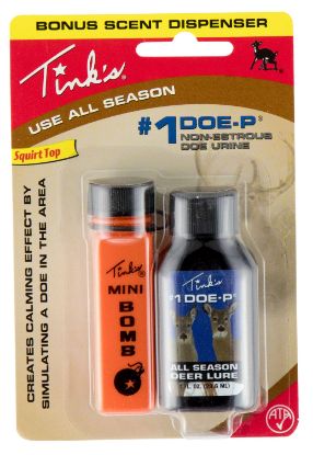 Picture of Tinks W6249 #1 Doe-P W/Mini Bomb Deer Attractant Doe Urine Scent 1Oz Bottle 