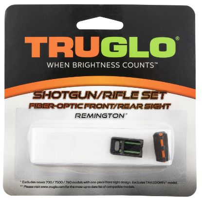 Picture of Truglo Tg110w Fiber-Optic Sights For Remington Black | Red Fiber Optic Front Sight | Green Fiber Optic Rear Sight 