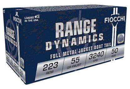 Picture of Fiocchi 223A Range Dynamics 223 Rem 55 Gr Full Metal Jacket Boat Tail 50 Per Box/ 20 Case 