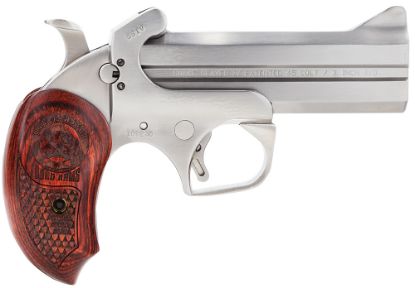 Picture of Bond Arms Bass4 Snakeslayer Iv 45 Colt (Lc) 2Rd 4.25" Barrel, Stainless Metal Finish, Blade Front/Fixed Rear Sights, Automatic Extractors & Rebounding Hammer, Extended Rosewood Grip, Manual Safety 
