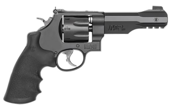 Picture of Smith & Wesson 170292 M&P Performance Center R8 357 Mag Or 38 S&W Spl +P 5" Black Barrel With Picatinny Acc. Rail, 8Rd Black Cylinder, Black Scandium Alloy N-Frame, Synthetic Grip 