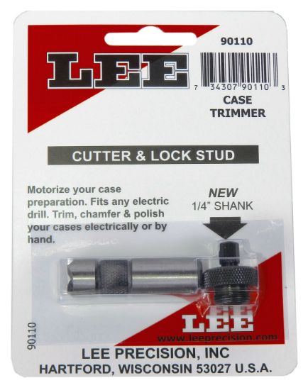 Picture of Lee Precision 90110 Cutter & Lock Stud Case Trimmer Stainless Steel 