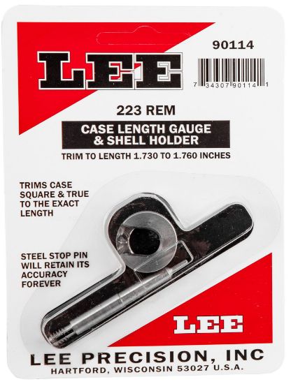 Picture of Lee Precision 90114 Case Length Gauge 223 Rem Steel Works With Cutter/Lock Stud Includes Shell Holder 