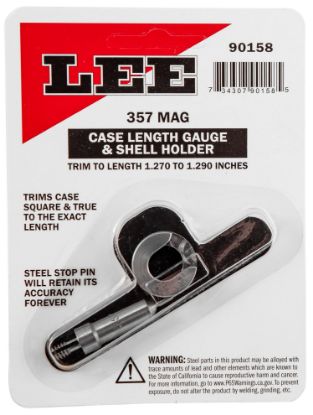 Picture of Lee Precision 90158 Case Length Gauge Silver, 357 Mag, Steel Works With Cutter/Lock Stud Includes Shell Holder 