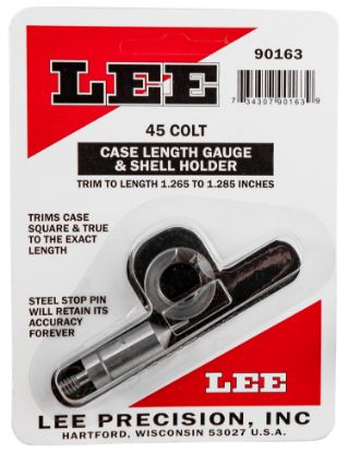 Picture of Lee Precision 90163 Case Length Gauge 45 Colt (Lc) Steel Works With Cutter/Lock Stud Includes Shell Holder 