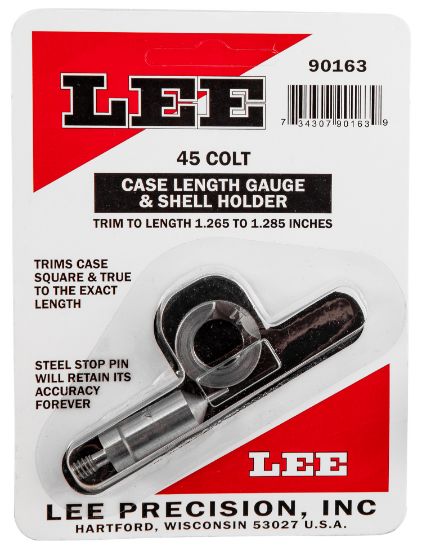 Picture of Lee Precision 90163 Case Length Gauge 45 Colt (Lc) Steel Works With Cutter/Lock Stud Includes Shell Holder 