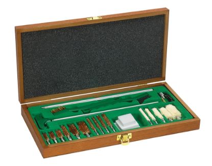 Picture of Remington Accessories 19054 Sportsman Cleaning Kit Multi-Caliber Multi-Gauge/27 Pieces/Wood Case 