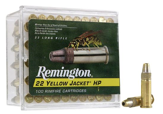 Picture of Remington Ammunition 21280 Yellow Jacket Rimfire 22 Lr 33 Gr Truncated Cone Hollow Point 100 Per Box/ 50 Cs 