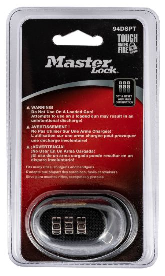 Picture of Master Lock 94Dspt Trigger Guard Lock Resettable Open With Combination Gray Steel/Zinc Firearm Fit- Handgun/Rifle/Shotgun 
