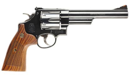 Picture of Smith & Wesson 150145 Model 29 Classic Large N-Frame 44 Rem Mag/44 S&W Spl, 6 Shot, 6.10" Blued Carbon Steel Barrel, Blued Cylinder, Blued Carbon Steel Frame, Wood Grip, Exposed Hammer 