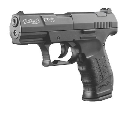 Picture of Umarex Walther Air Guns 2252201 Walther Cp99 Co2 177 Pellet Semi-Automatic 8Rd 3.30" Rifled Barrel, Black Polymer Grips, Decocking Safety, Includes 2 Rotary Magazines, German Made 