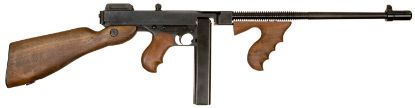 Picture of Thompson T1 1927A-1 Deluxe 45 Acp Caliber With 16.50" Barrel, 20+1 Capacity (Stick), Blued Metal Finish, American Walnut Stock Wood Grip Right Hand 