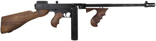 Picture of Thompson T5 1927A-1 Lightweight Deluxe 45 Acp Caliber With 16.50" Barrel, 20+1 Capacity (Stick), Blued Metal Finish, Walnut Wood Stock Grip Right Hand 