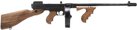 Picture of Thompson T150d 1927A-1 Deluxe 45 Acp Caliber With 16.50" Barrel, 20+1 Capacity (Stick), 50+1 Capacity (Drum), Blued Metal Finish, American Walnut Stock Wood Grip Right Hand 