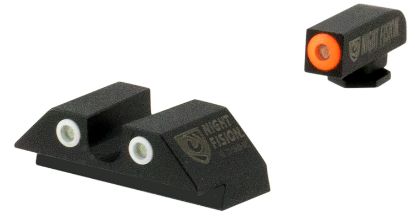 Picture of Night Fision Glk003007ogz Tritium Night Sights For Glock Black | Green Tritium Orange Ring Front Sight Green Tritium Black Ring Rear Sight 