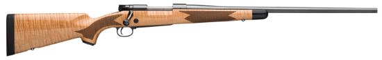 Picture of Winchester Repeating Arms 535218229 Model 70 Super Grade 264 Win Mag Caliber With 3+1 Capacity, 26" Barrel, High Polished Blued Metal Finish & Gloss Aaa Maple Stock Right Hand (Full Size) 