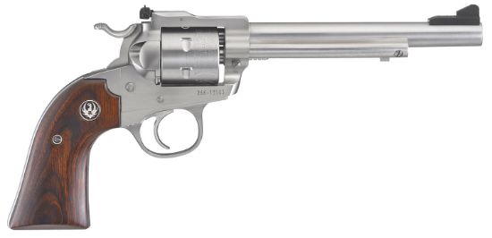 Picture of Ruger 0680 Blackhawk 22 Lr 6Rd 6.50" Barrel, Stainless Steel Barrel/Cylinder/Frame, Exposed Hammer, Bisley Hardwood Grip, Ramp Front/Adjustable Rear Sights 