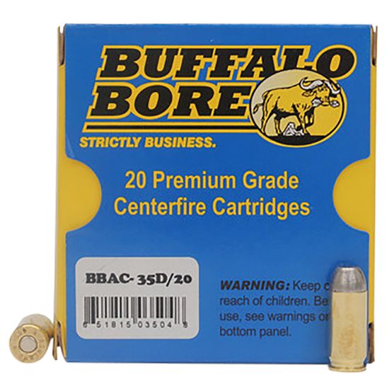 Picture of Buffalo Bore Ammunition 35D20 Personal Defense Strictly Business 460 Rowland 255 Gr Hard Cast Flat Nose 20 Per Box/ 12 Case 