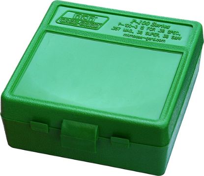 Picture of Mtm Case-Gard P100310 Case-Gard P-100 Multi-Caliber Handgun Green Polypropylene 100Rd 