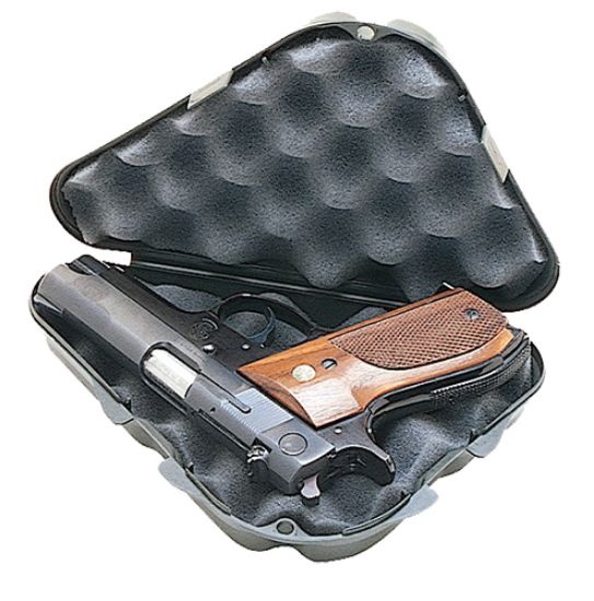 Picture of Mtm Case-Gard 802C40 Single Handgun Case Made Of Nylon W/ Black Finish & Foam Padding 9.50" X 5.90" X 2.10" Exterior Dimensions 