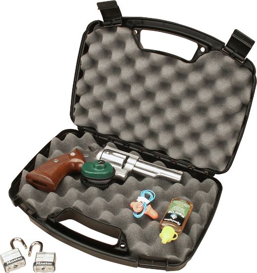 Picture of Mtm Case-Gard 80740 Single Handgun Case 13" Black Handgun Polypropylene 